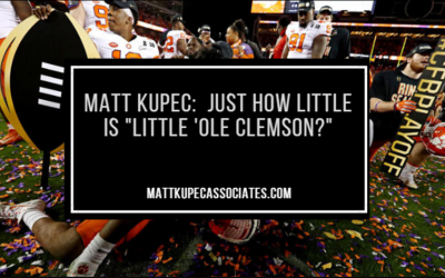 Matt Kupec:  Just How Little is “Little ‘Ole Clemson?”