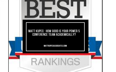Matt Kupec:  :  How Good is Your Power 5 Conference School Academically?